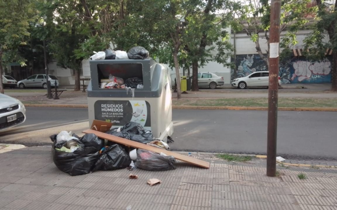 A metros de Plaza Moreno, la basura se queda con el espacio público y de la recolección, ni noticias