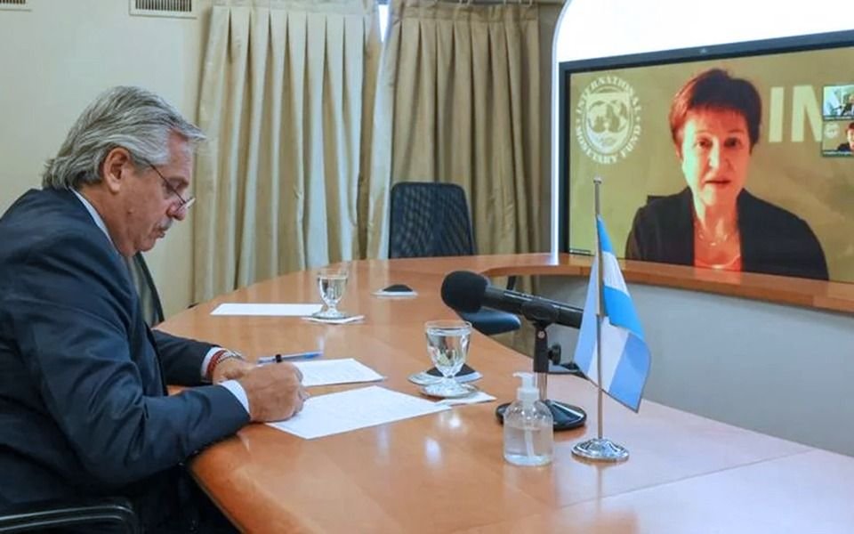 El Presidente se reunió por videoconferencia con la titular del FMI tras el fracaso del Presupuesto