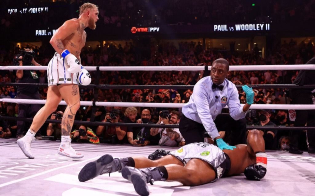 Por segunda vez: el youtuber Jake Paul dejó en la lona a boxeador Tyron Woodlye