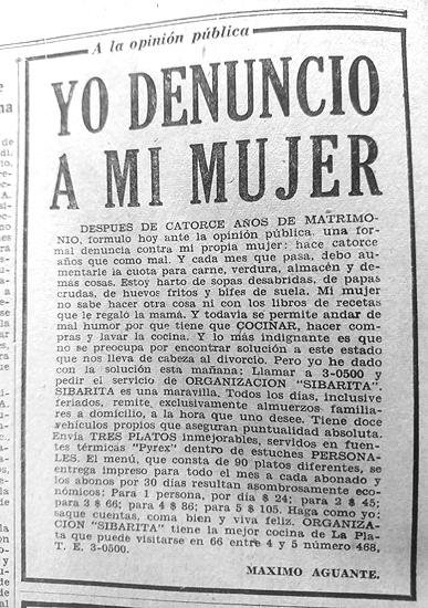 “Yo denuncio...”: un aviso ingenioso y una viñeta de los años 50 en la Ciudad
