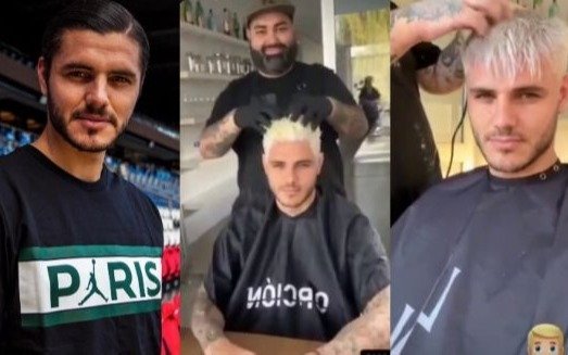 Mauro Icardi y su nuevo look: dejó el negro y apostó por el platinado