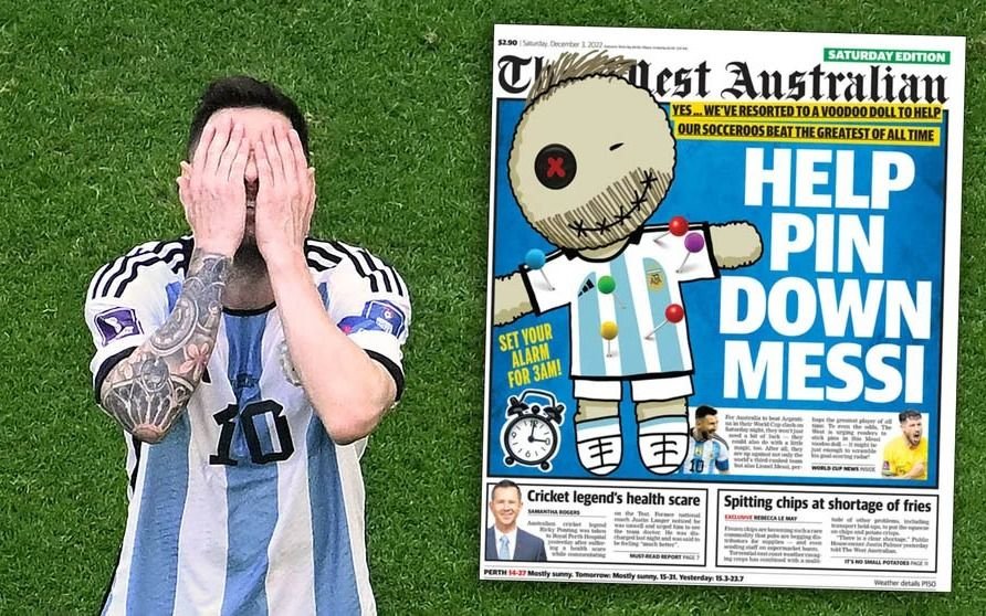 Polémico: un diario australiano instó a pinchar un muñeco vudú de Messi para ganar