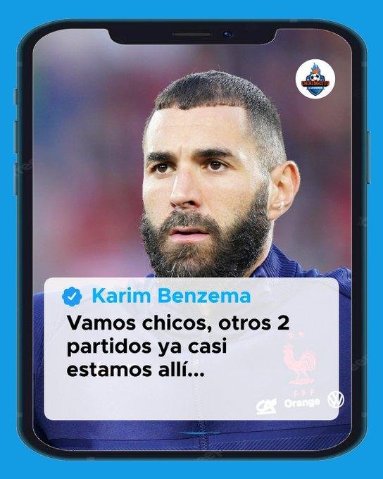 “Dos partidos más, ya casi llegamos”, el apoyo de Benzema a Francia