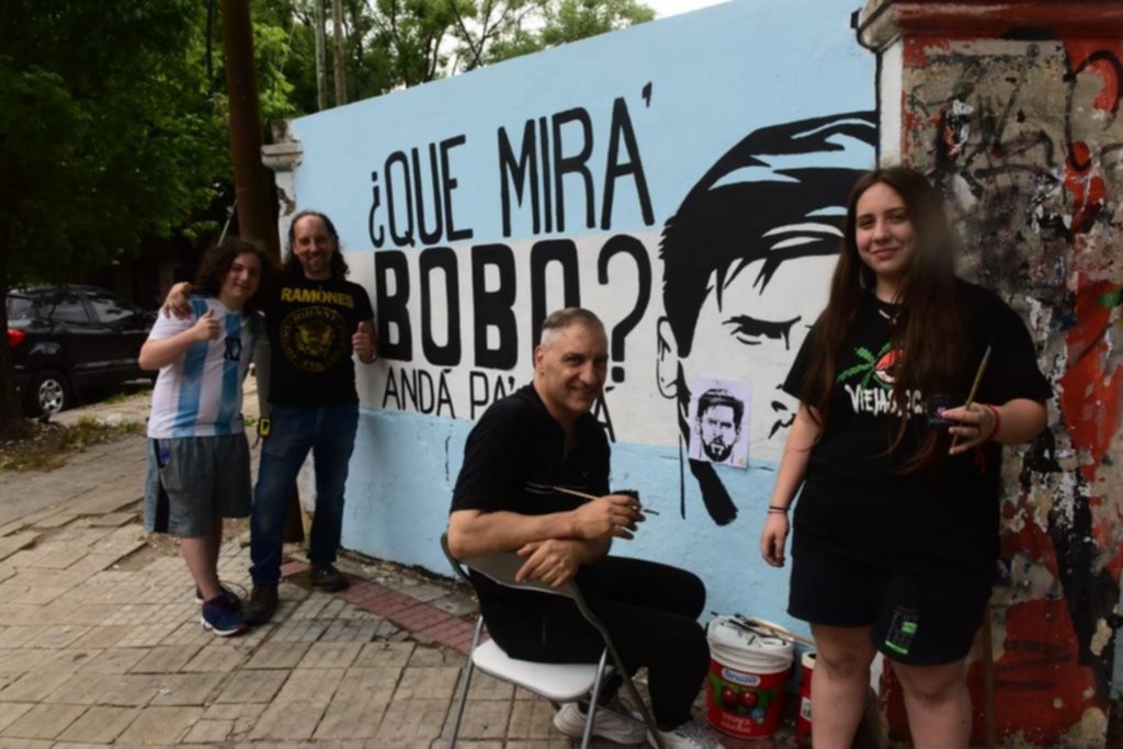 La frase maradoneana de Messi ya tiene su mural en la ciudad