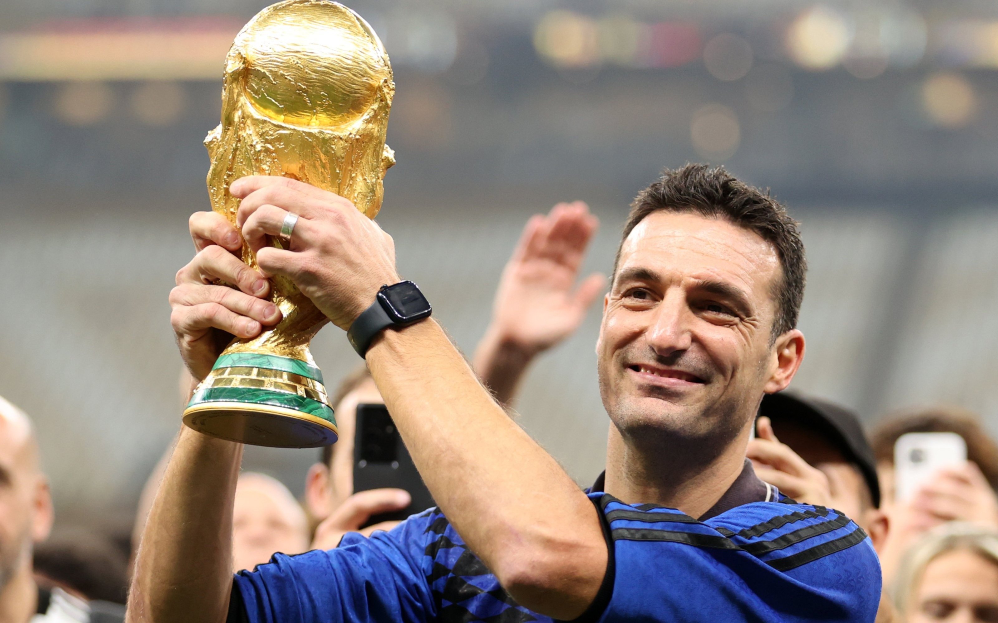 Lionel Scaloni, con la celeste y blanca: "Ojalá Bilardo lo haya disfrutado"