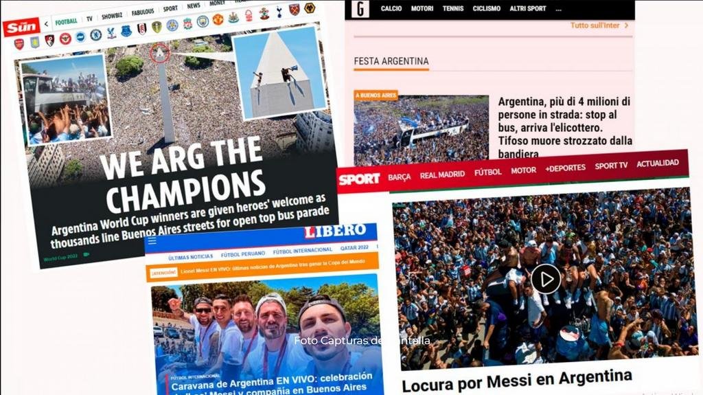 Los portales internacionales volvieron a reflejar un nuevo festejo argentino
