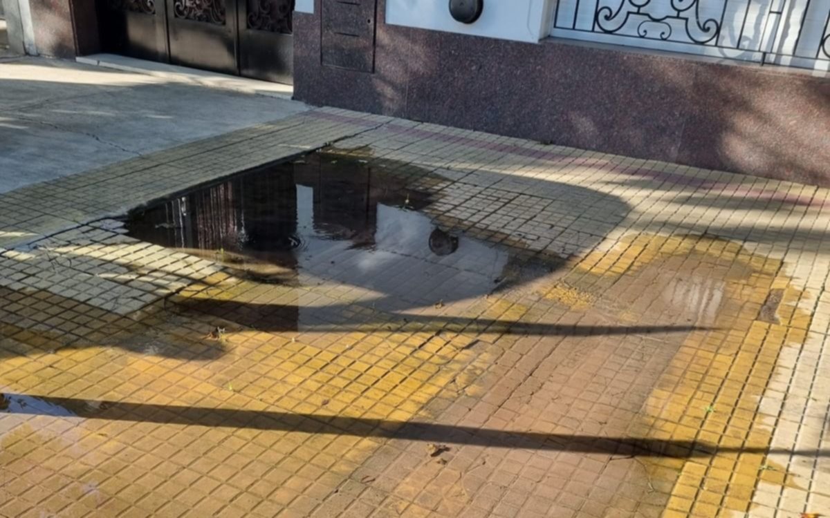 Vecinos de un barrio platense reclaman pérdida de agua y piden una reparación urgente