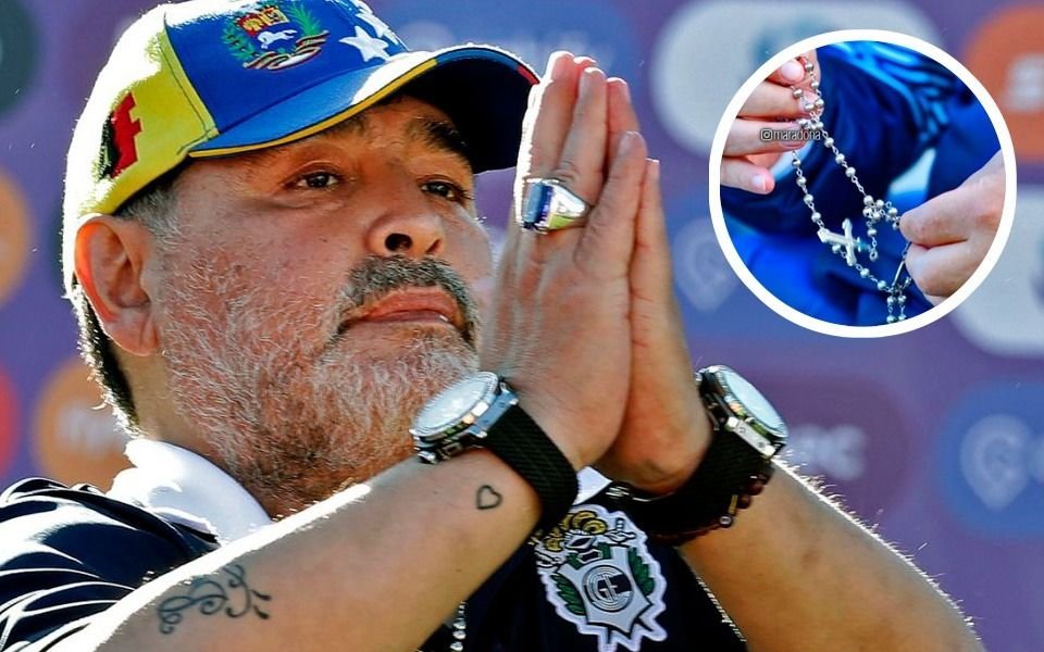 Maradona "reza" por Gimnasia: el mensaje con guiño a los hinchas del Lobo en redes sociales