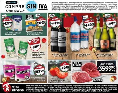 Imperdibles ofertas en El Nene hasta el 3 de diciembre