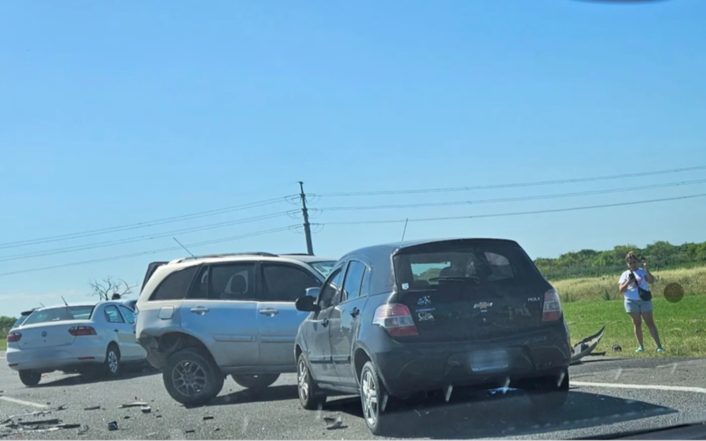 La Autopista Buenos Aires - La Plata afectada por un accidente en cadena