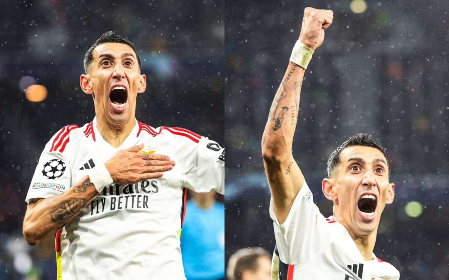 Di María hizo un gol olímpico y clasificó al Benfica a la UEFA Europa League