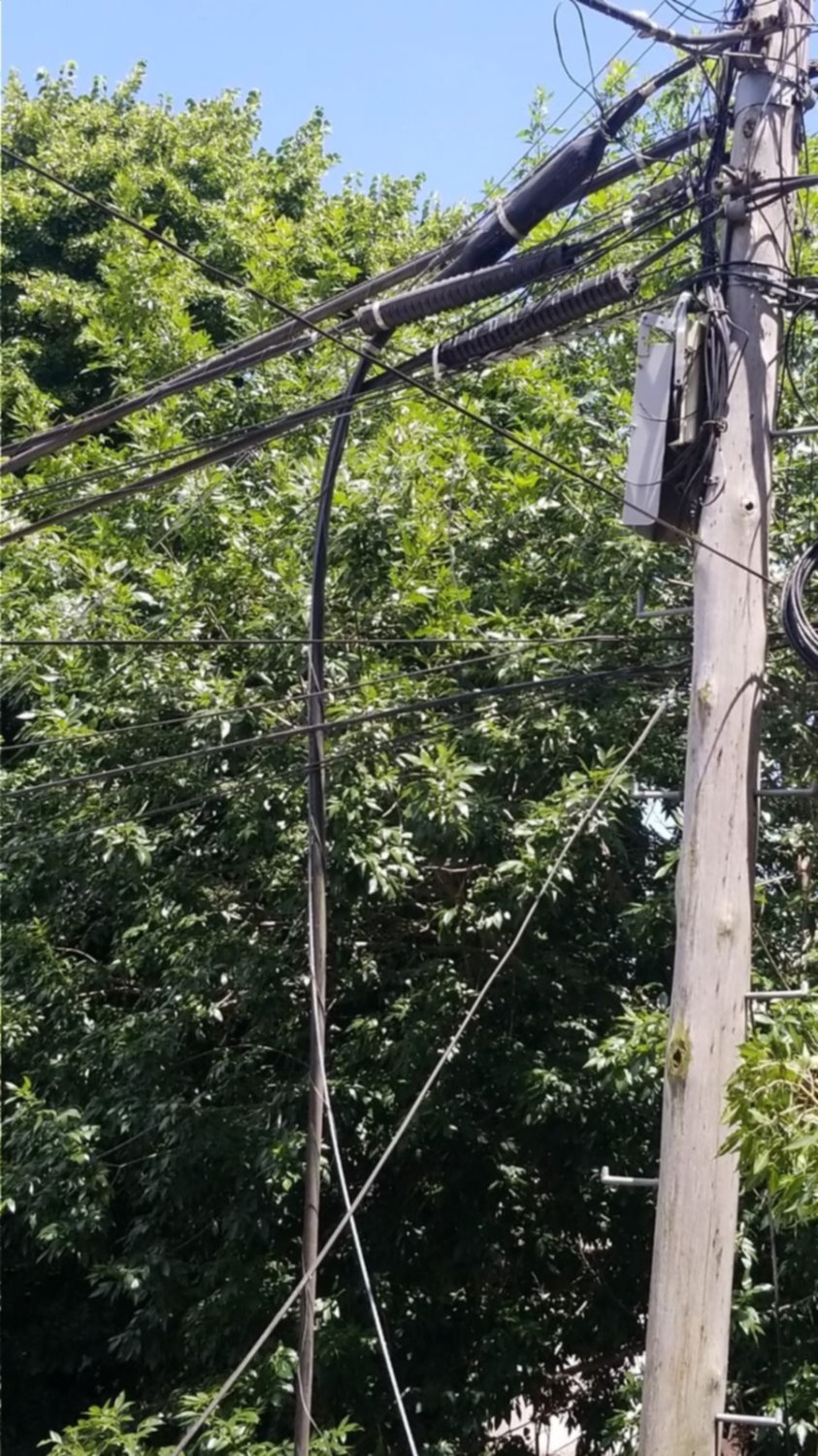 Advierten por cables caídos en un barrio platense