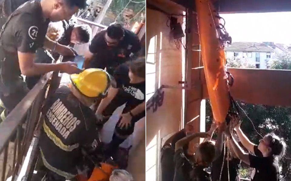 Dramático rescate de un joven en Ensenada