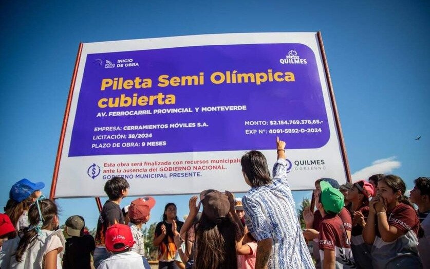  Quilmes avanza en la construcción de un nuevo natatorio municipal