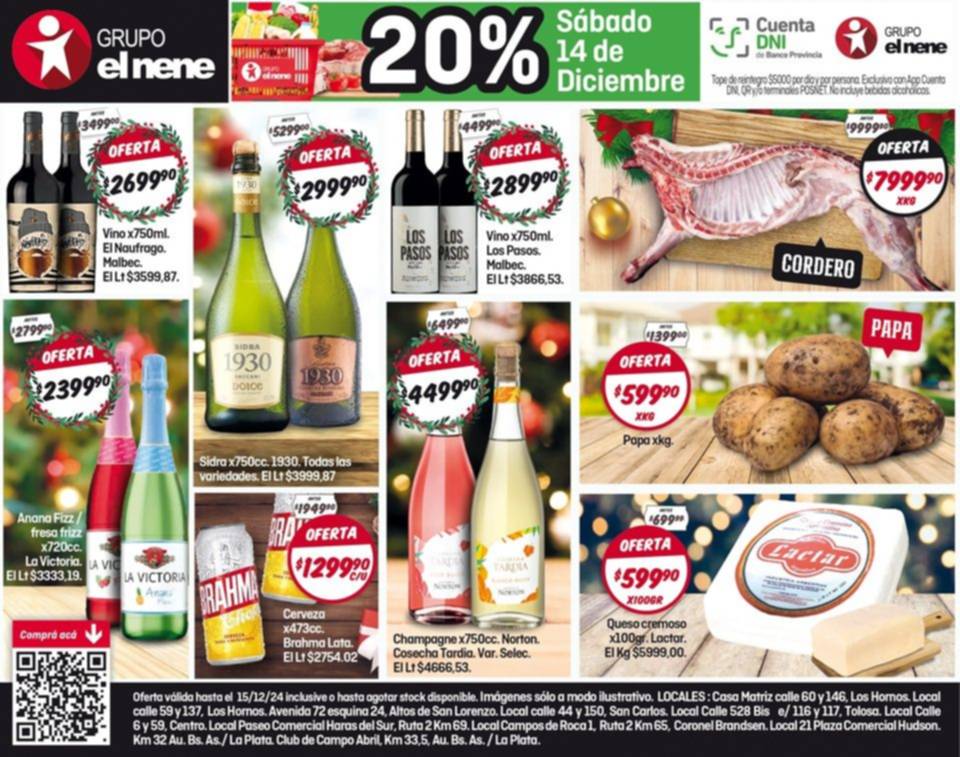 Las ofertas en El Nene para este fin de semana con 20% de reintegro con Cuenta DNI