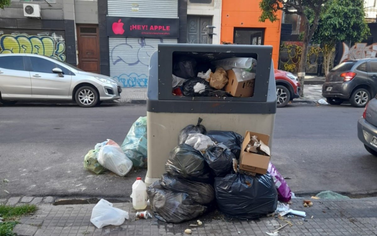 Un contenedor de basura "explotado" en La Plata