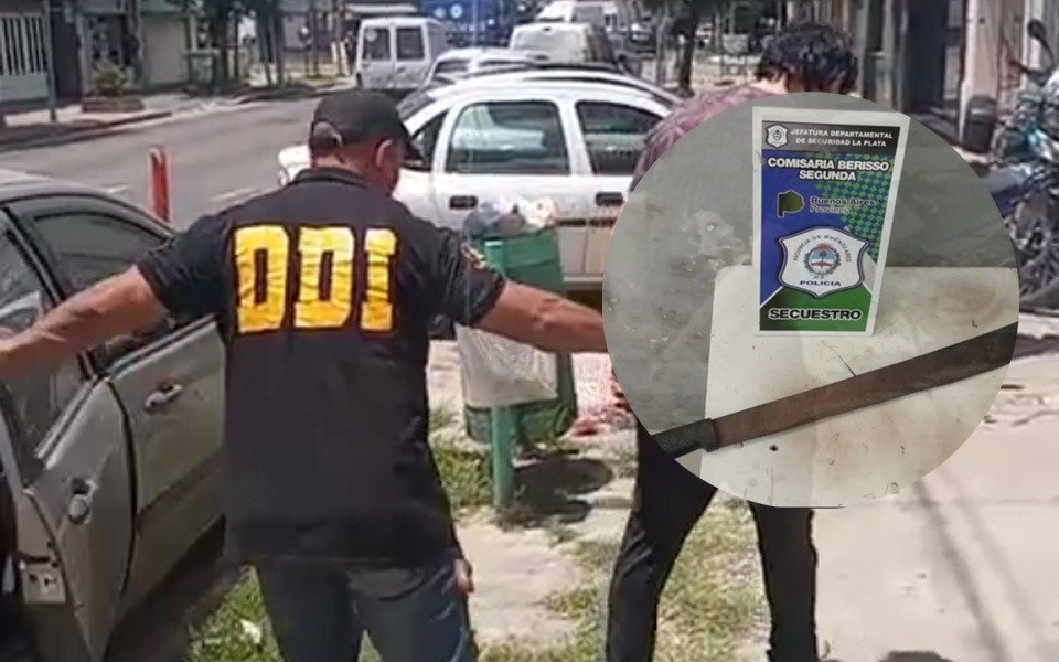 Detuvieron en Berisso al hombre que atacó a machetazos a su pareja por el llanto de su hijo