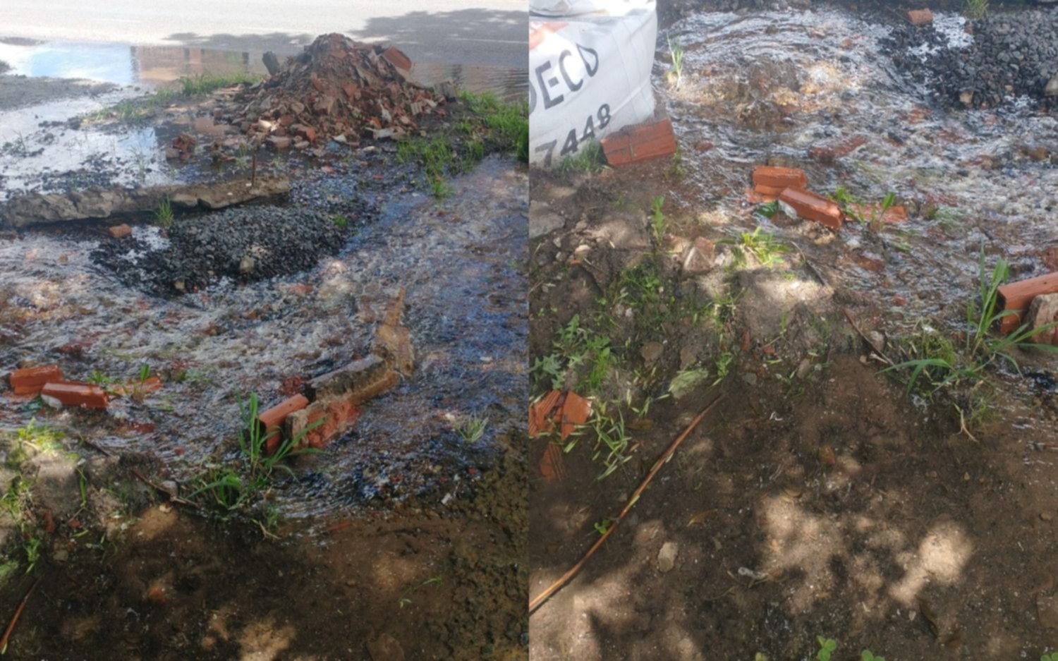 Una pérdida de agua cumple un mes en Barrio Hipódromo