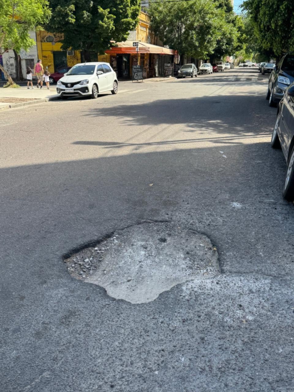 El cráter que hace temer por los autos en 58, 7 y 8