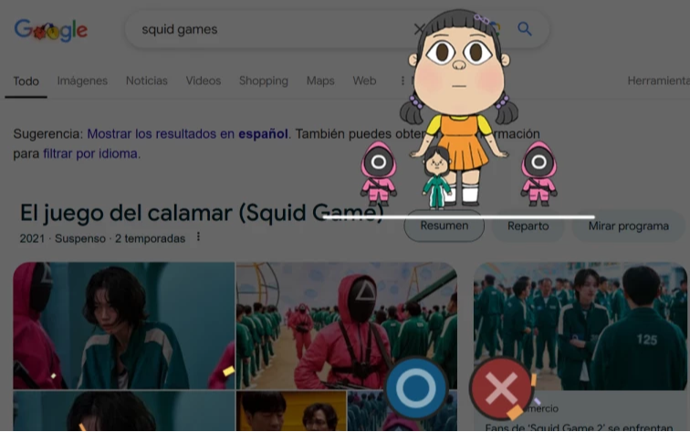 Así es el minijuego de Google por el estreno de “El Juego del Calamar 2”