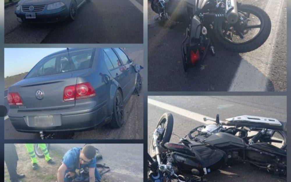 En la Autopista La Plata: manejaba borracho un VW Bora y atropelló a un motociclista