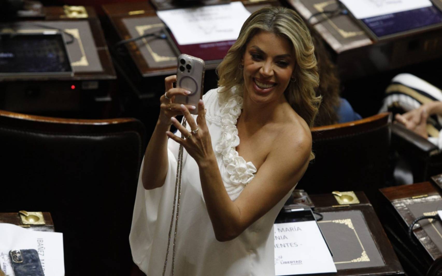 Como una “novia”: así Virginia Gallardo juró como diputada