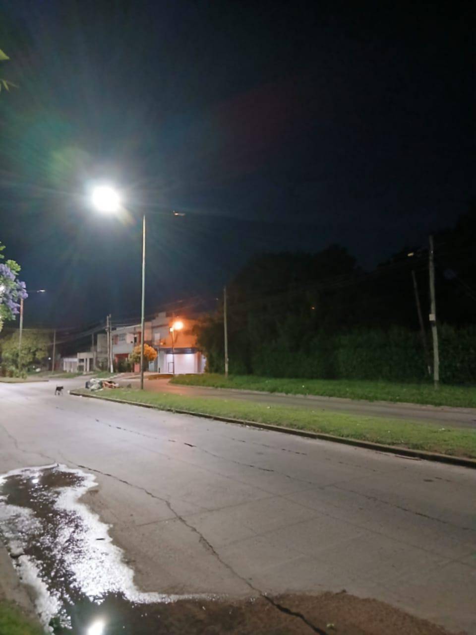 Vecinos de 143 y 38 reclaman la reparación de la luminaria pública