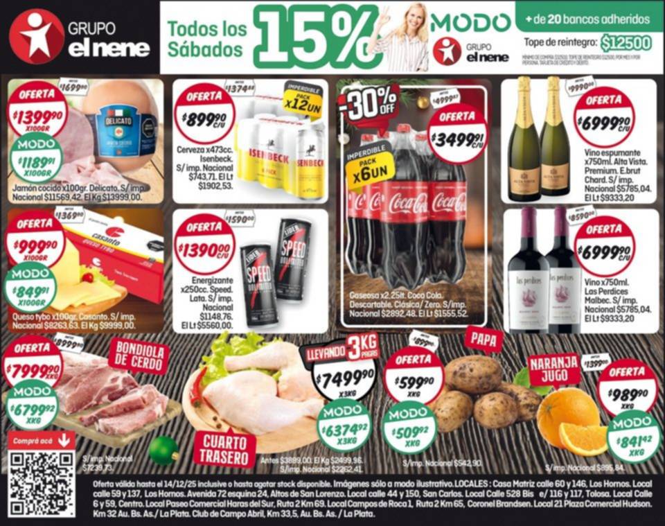 Carnes, bebidas y frescos: imperdibles ofertas en EL NENE