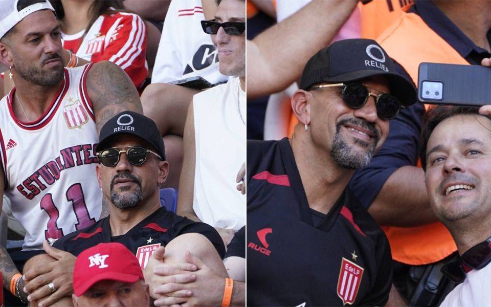 “Si me andan buscando, estoy en la tribuna”, en modo hincha, la Brujita Verón en Santiago para ver a Estudiantes