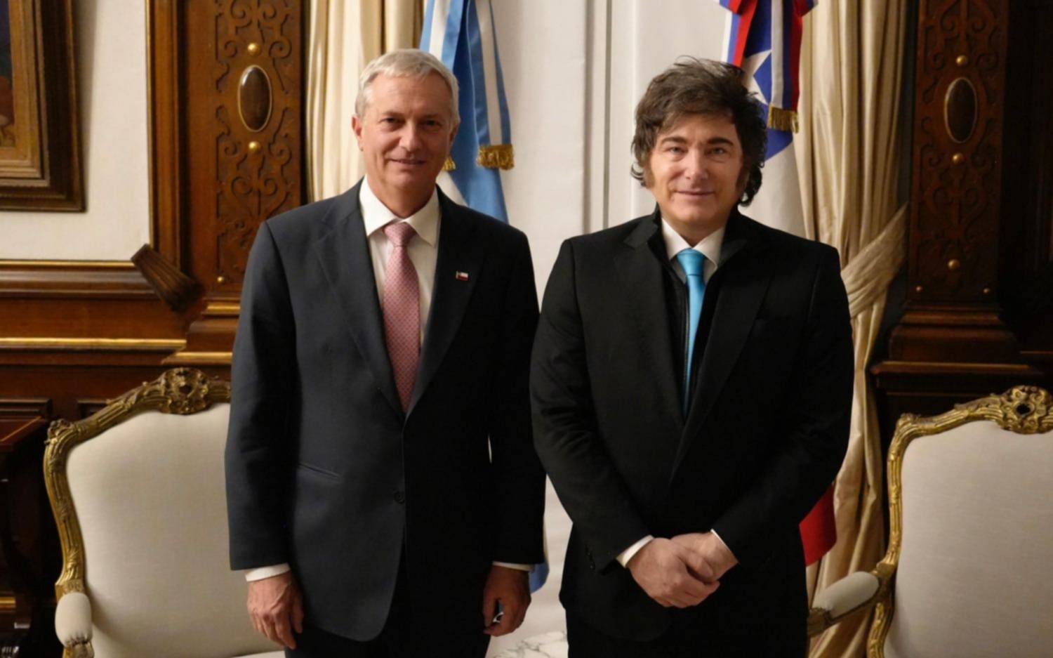 Javier Milei recibió al presidente electo de Chile, José Antonio Kast
