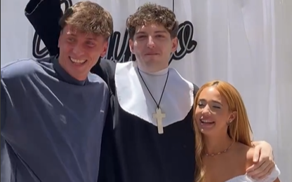 Ángela Torres y Marcos Giles blanquearon su relación con un beso en vivo