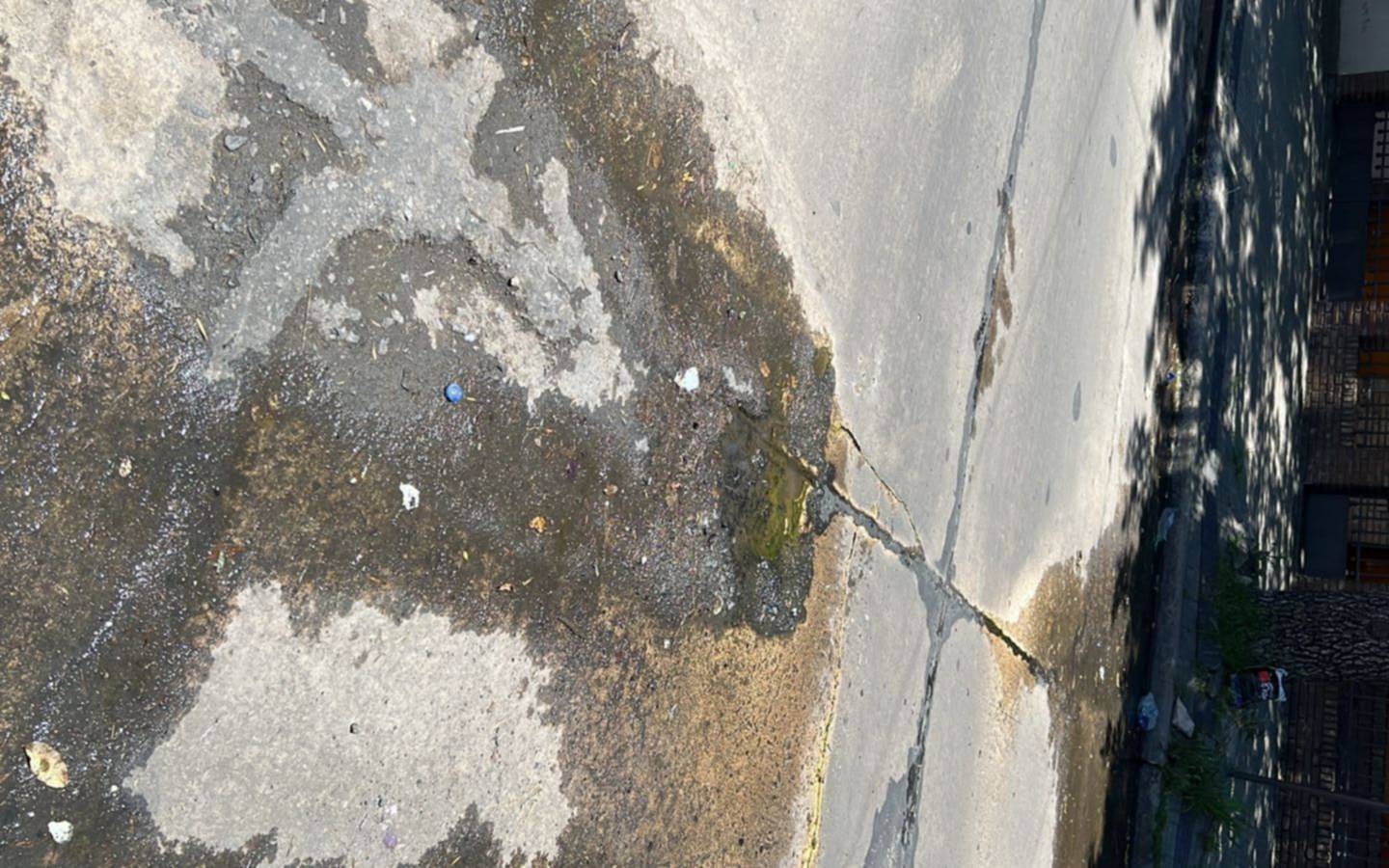 Pérdida de agua en Barrio Norte 