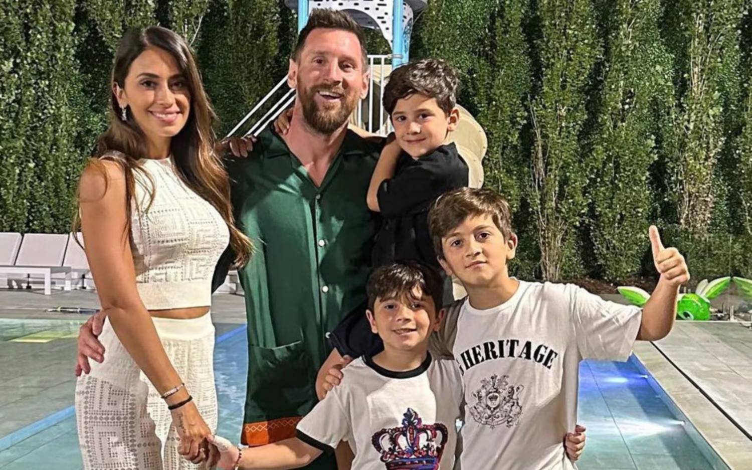 Lionel Messi llegó a la Argentina para pasar las fiestas en familia tras la gira por India