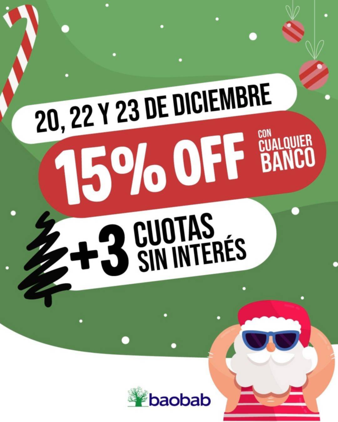El mejor regalo para esta Navidad encontralo en Baobab: descuentos especiales y cuotas sin interés