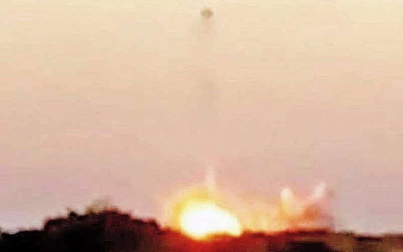 Lanzaron un cohete en Punta Indio y se estrelló a segundos del despegue