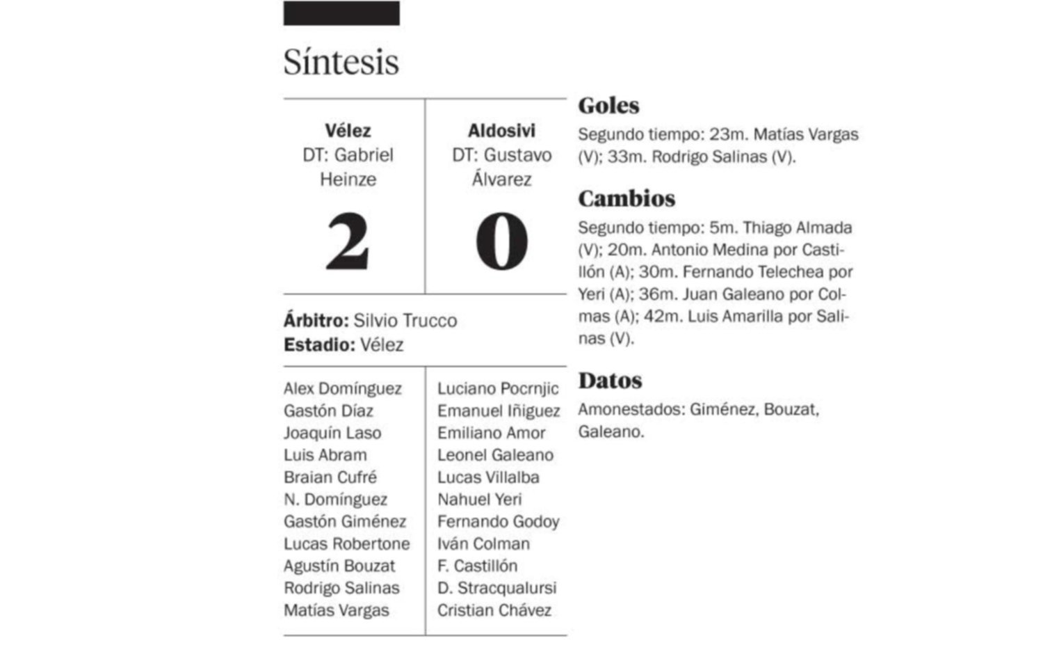 Un juvenil de 17 años abrió el partido a favor de Vélez