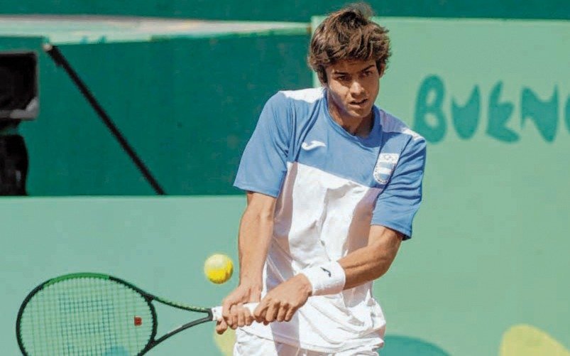 Díaz Acosta no pudo en la final de singles y hoy irá por la revancha en dobles con Baez