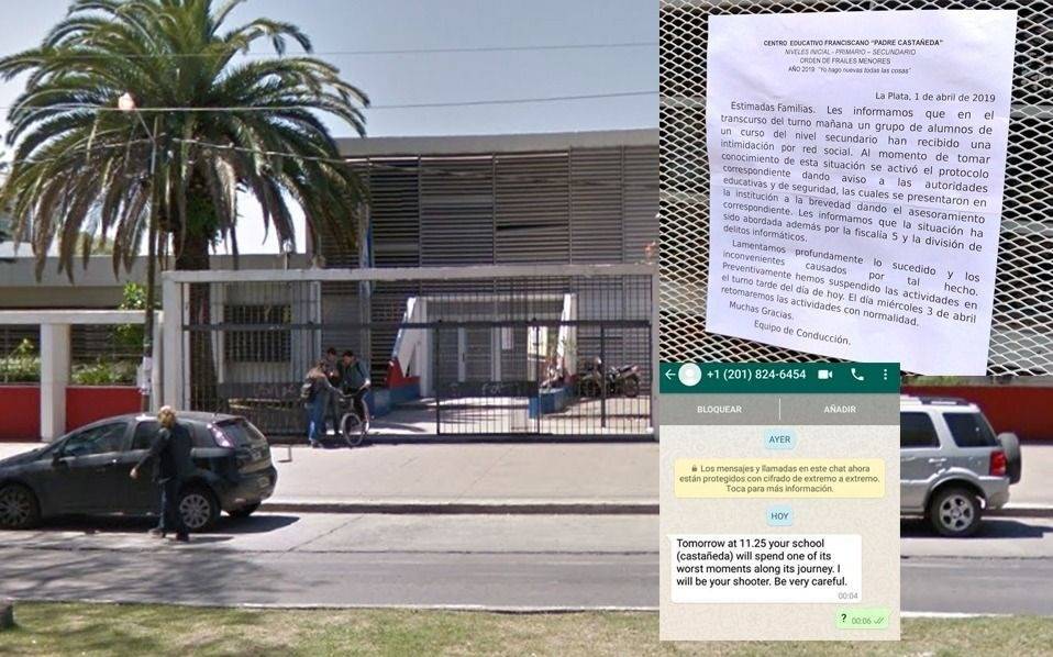 Una amenaza con remitente extranjero obligó a suspender clases en el Colegio Castañeda
