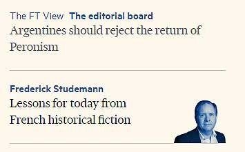 El “Financial Times” pide rechazar el regreso del PJ