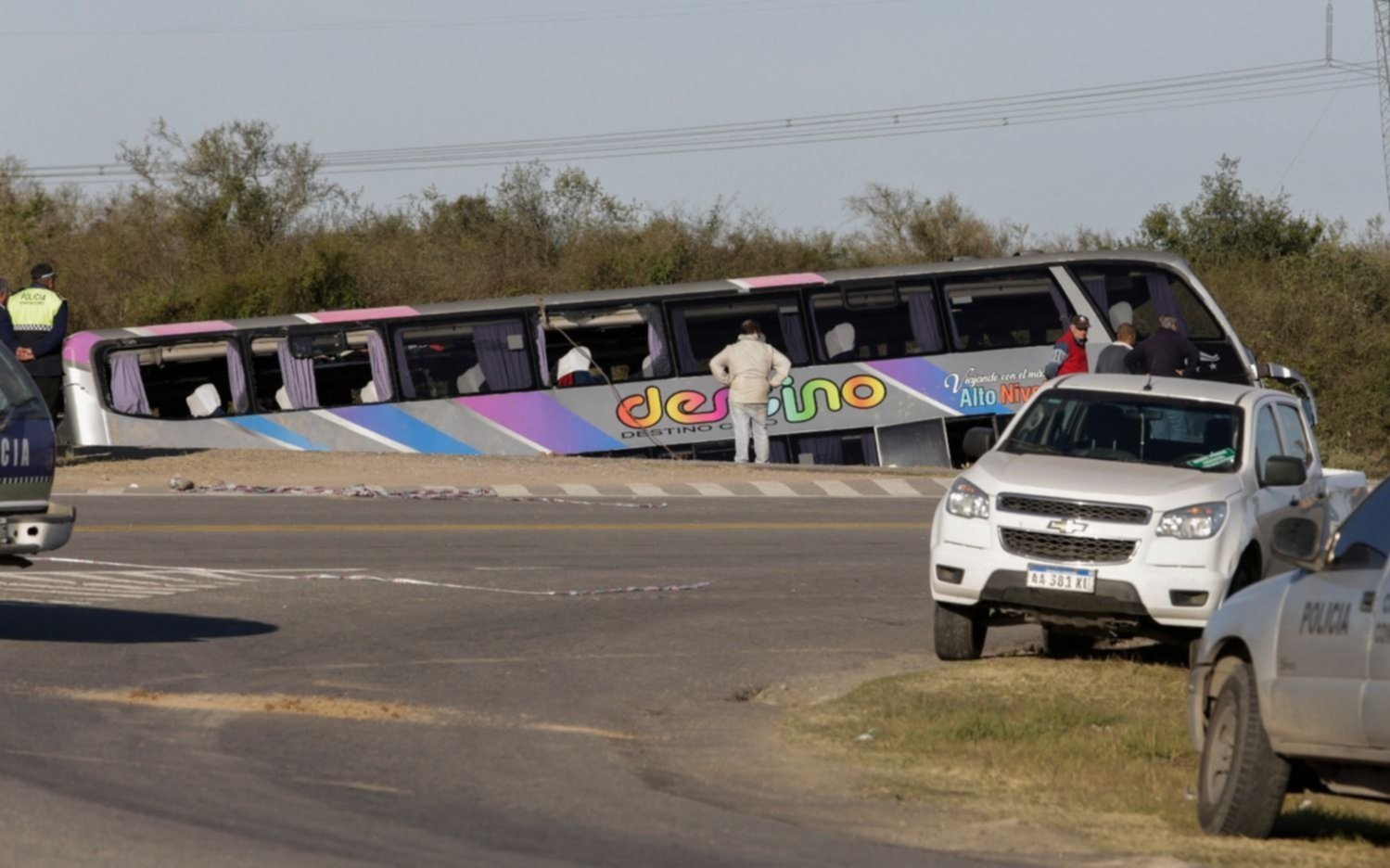 Otro grave accidente con un transporte de pasajeros en una ruta
