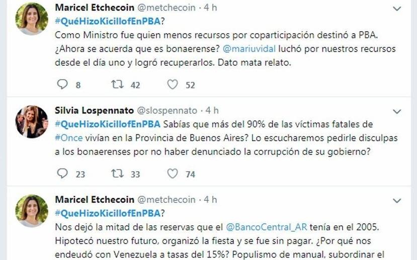 El vidalismo lanzó una agresiva campaña en redes contra Kicillof y hubo cruces