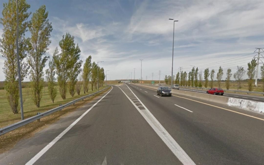 Reducción de calzada en la Autopista
