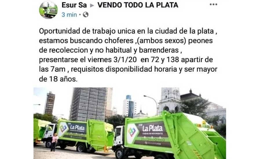 Alertan por un falso aviso de trabajo que circula en las redes