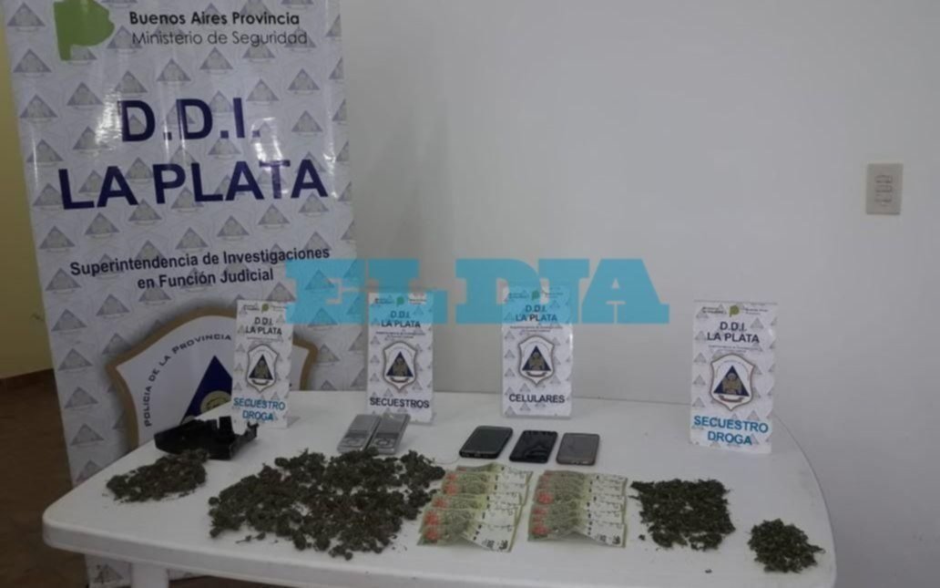 Montaron un delivery de cogollos en el centro de Los Hornos: presos