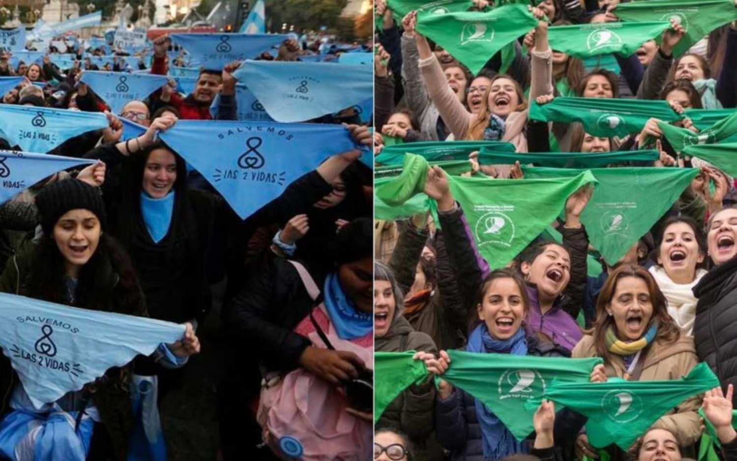 “Verdes” y “celestes” vuelven a movilizarse
