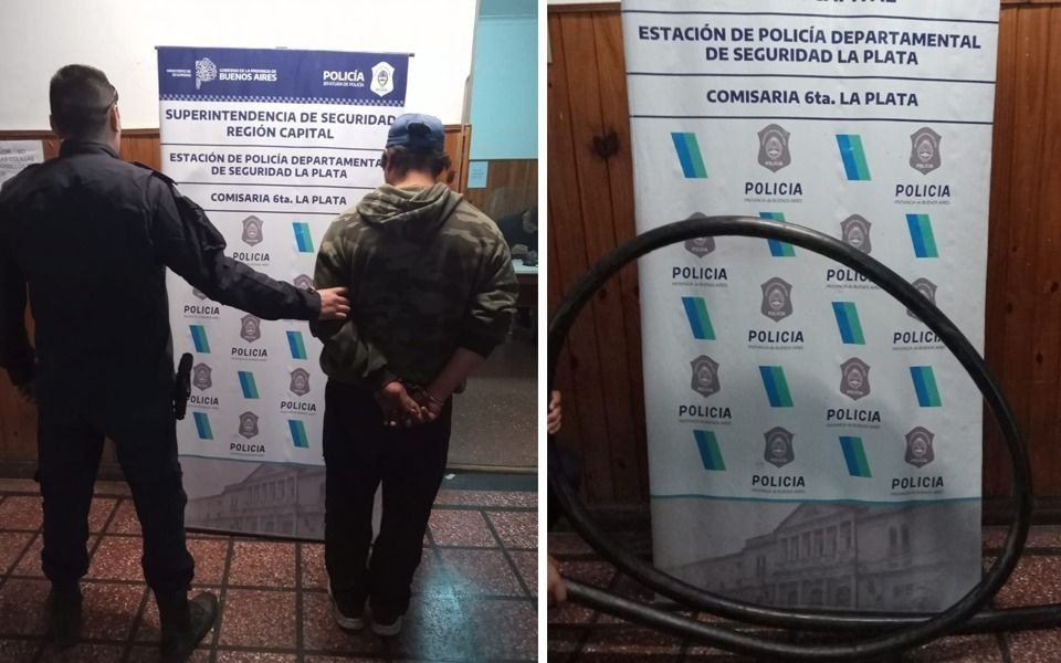 A punto de huir, cayó un “roba cables” en Tolosa