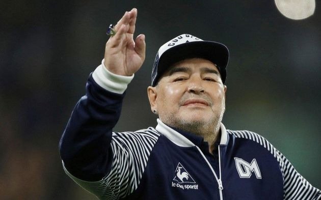 La imagen de Maradona presente en el Malvinas