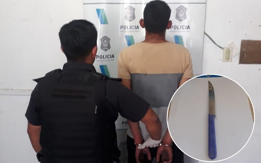 Primero amenazó al vecino con un cuchillo y después a los policías que lo redujeron