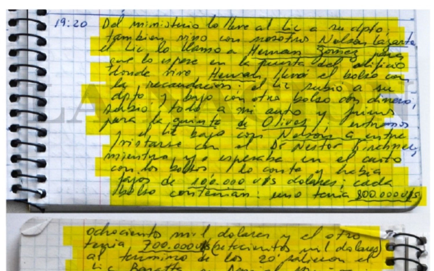 El chofer arrepentido quiere ver los cuadernos