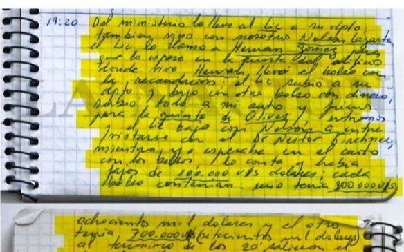 Ordenan peritar los cuadernos de Centeno